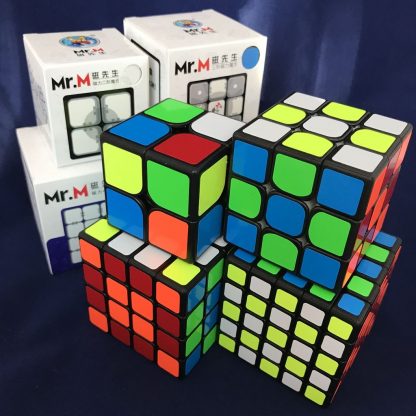 ShengShou Mr. M Magnet Speedcube 4er Set 2x2 3x3 4x4 5x5 - schwarz