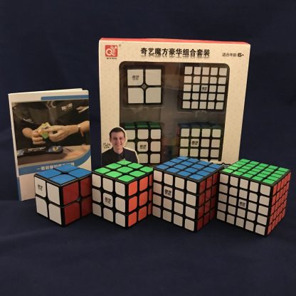 QiYi 4er Speedcube Set 2x2, 3x3, 4x4, 5x5 - schwarz