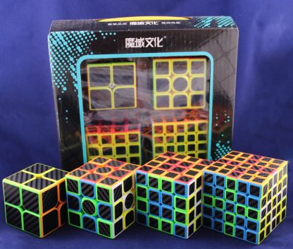 MoYu Meilong Carbon Cube 4er Set 2x2 3x3 4x4 5x5